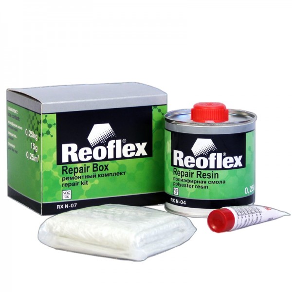 REOFLEX Ремонтный комплект (смола 0,25кг + стекломат 150 гр/1м.кв. + отвердитель)