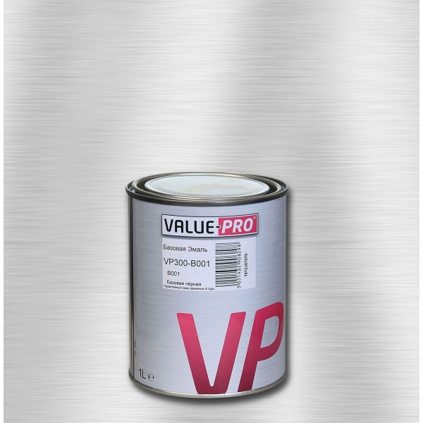 VALUE-PRO VP300-B001 Базовая эмаль ЧЕРНАЯ 1 л. 